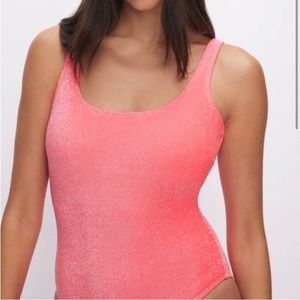 NWT Good American Sparkle Modern Tank One Piece